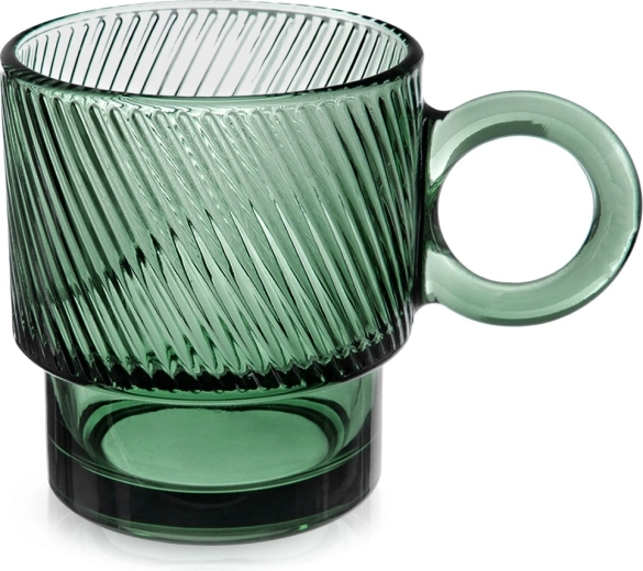 Πράσινη γυάλινη κούπα VERDE 300 ml