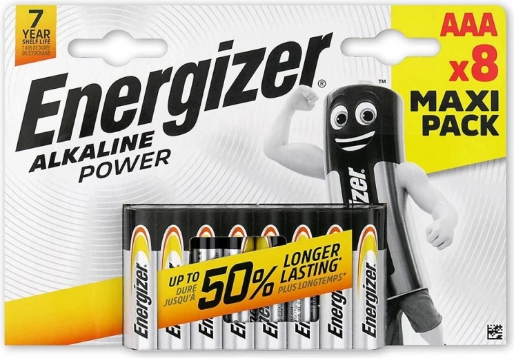 Αλκαλικές μπαταρίες AAA Energizer Alkaline Power, blister 8 τεμ.
