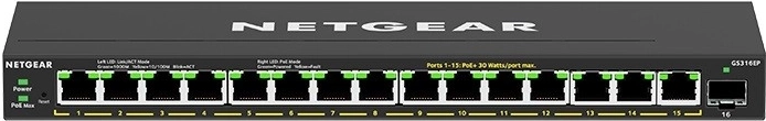 Μη διαχειριζόμενος gigabit PoE+ switch NETGEAR με 16 θύρες