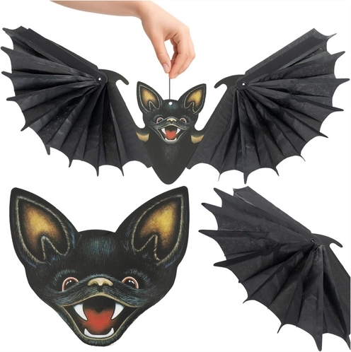 Κρεμαστή αποκριάτικη διακόσμηση Halloween νυχτερίδα Ruhhy 60 cm - 1 τεμάχιο