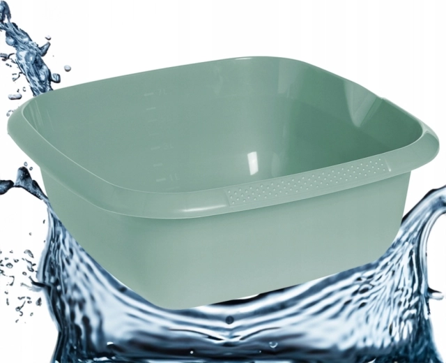 Τετράγωνο μπολ Nordic Green 34 × 34 cm, 8 l με στόμιο εκροής