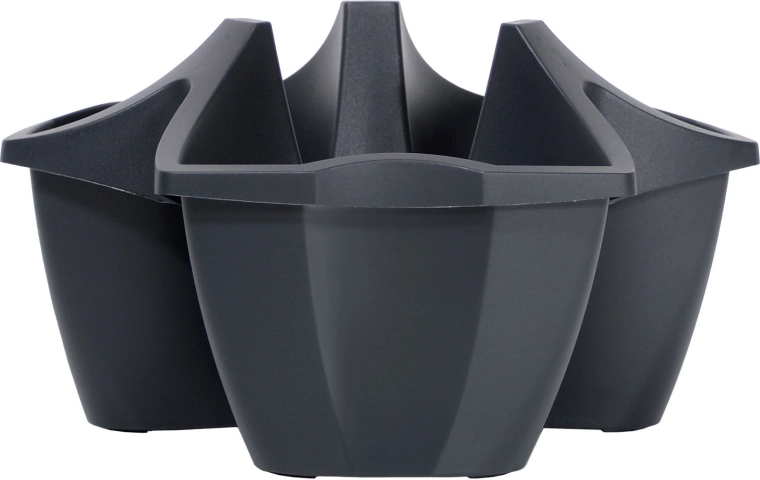Γλάστρα Crown 48 cm ανθρακί