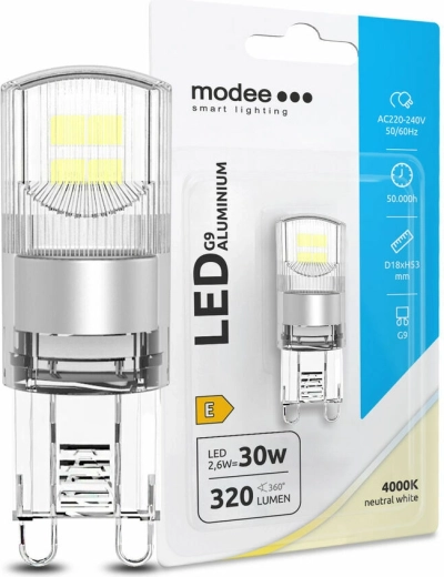 Λάμπα LED Modee G9 αλουμίνιο 2,6 W ουδέτερο λευκό