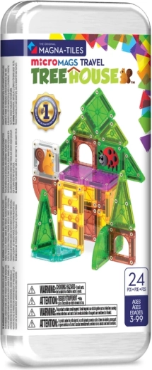 Magna-tiles microMAGS ταξιδιωτικό μαγνητικό σετ κατασκευών Δεντρόσπιτο 24 τεμάχια