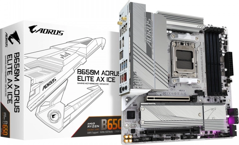 Gigabyte Aorus b650m a elite ax ice μητρική πλακέτα mATX AM5