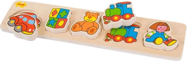Ξύλινο ένθετο παζλ Bigjigs Baby