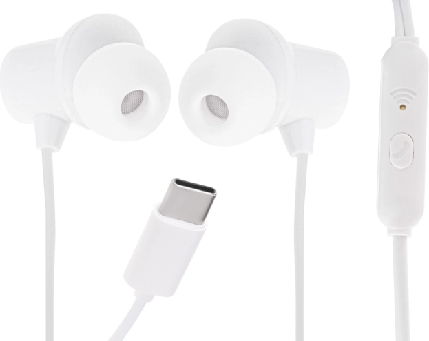 L-Brno ακουστικά τύπου earbuds με μικρόφωνο USB-C λευκά