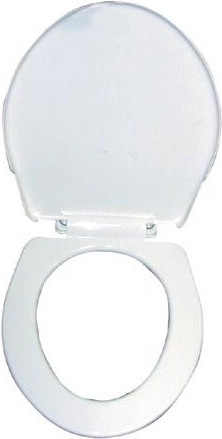 Επιμηκυμένο πλαστικό λευκό κάθισμα WC