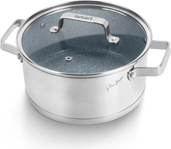Κατσαρόλα Lamart Stoness με καπάκι 20 cm, 2,7 l