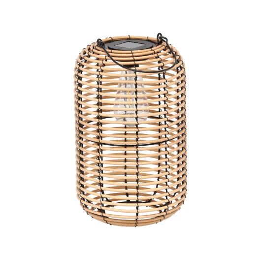 Ηλιακό μεταλλικό φανάρι – μπεζ 32 cm