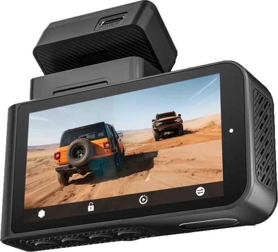 WOLFBOX X3 WiFi κάμερα αυτοκινήτου 2,5K με πίσω κάμερα 1080p και κάρτα 64GB