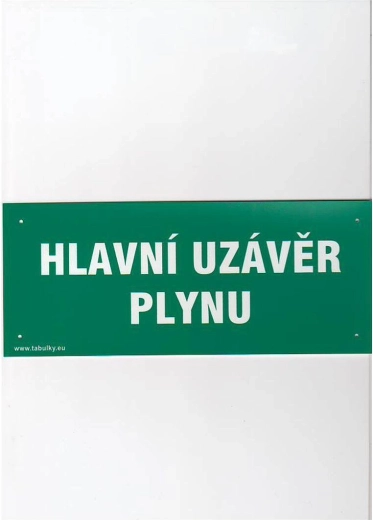 Πινακίδα ασφαλείας Κεντρική βάνα αερίου 210 × 87 mm πλαστική