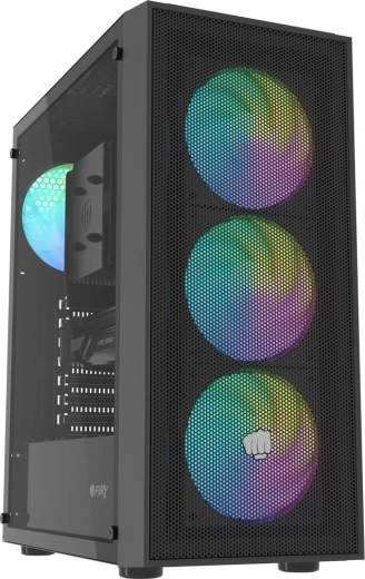 Fury shobo SH8F ARGB midi tower με παράθυρο, μαύρο