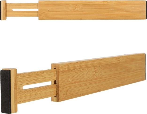 Ρυθμιζόμενος μπαμπού οργανωτής συρταριών για μαχαιροπίρουνα και εργαλεία 43 cm