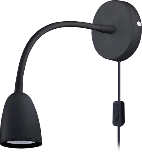 Solight επιτοίχιο φωτιστικό LED με ρύθμιση έντασης 4 W, 280 lm, 3000 K, μαύρο