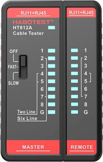 Συμπαγής ελεγκτής καλωδίων Habotest RJ45/RJ11
