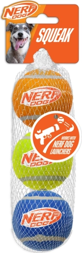 Nerf Dog τενισομπαλάκια με σφυρίχτρα για σκύλους 3 τεμ.