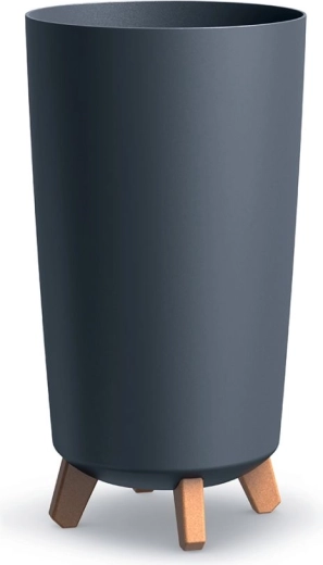 Γλάστρα σε ποδαράκια Gracia Tubus Slim 24 cm ανθρακί