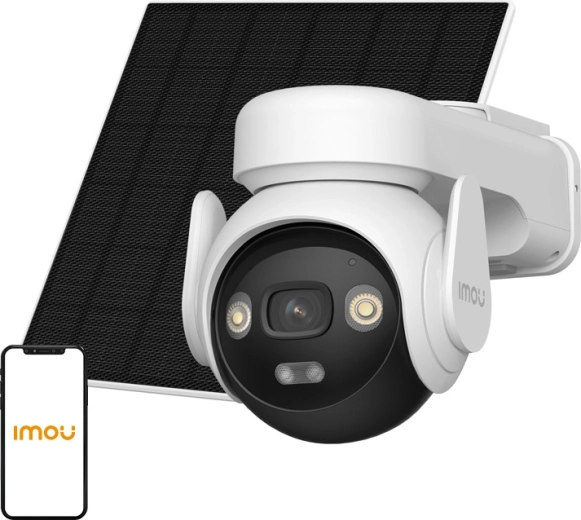 Imou AOV PT KIT 4G εξωτερική περιστρεφόμενη κάμερα IP με ηλιακό πάνελ 5 MP (χωρίς κάρτα μνήμης)