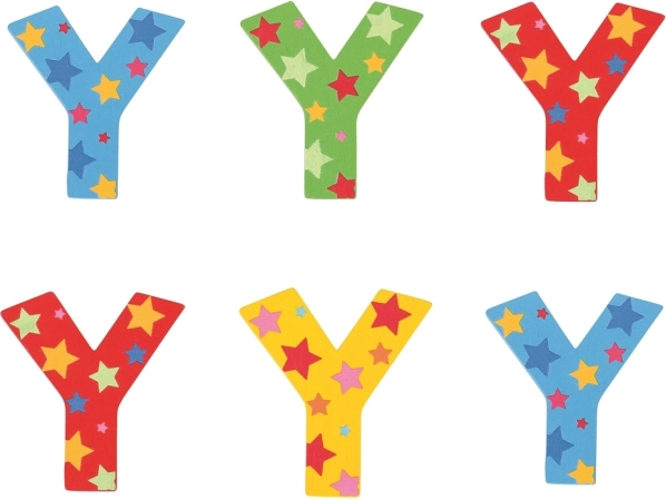 Ξύλινο γράμμα Y με αστεράκια Bigjigs Toys