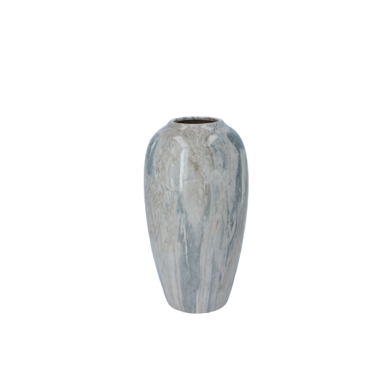 Κεραμικό βάζο με εφέ μαρμάρου 14 × 14 × 25,5 cm