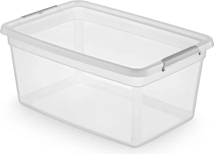 Basestore αποθηκευτικό κουτί με καπάκι και κλιπ 40 l (58 × 39 × 25 cm)