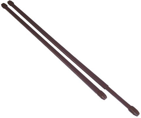 Τηλεσκοπική βιτρό ράβδος 80–150 cm, μεταλλική, καφέ (2 τεμ.)