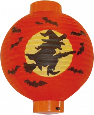 Διακοσμητικό φαναράκι μάγισσας Halloween 20 cm με μπαταρίες