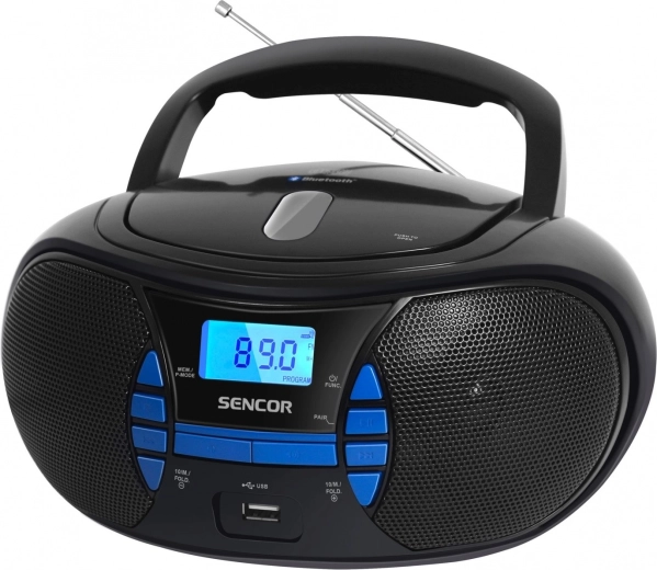 Sencor SPT 2700 bk boombox με συσκευή αναπαραγωγής CD, bluetooth και ραδιόφωνο FM - 1 τεμάχιο