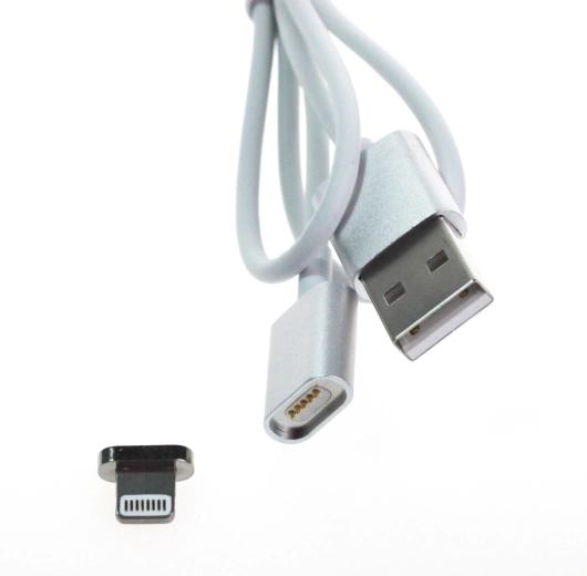 Μαγνητικό καλώδιο Lightning MyMax, ασημί, 1 m