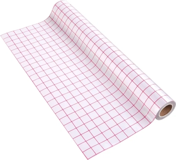 Ταινία μεταφοράς HTVRONT 30,5 × 300 cm με κόκκινο πλέγμα