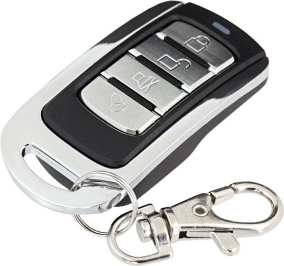 Καθολικό αυτοεκπαιδευόμενο τηλεχειριστήριο 4 καναλιών 433,92 MHz μαύρο‑χρώμιο