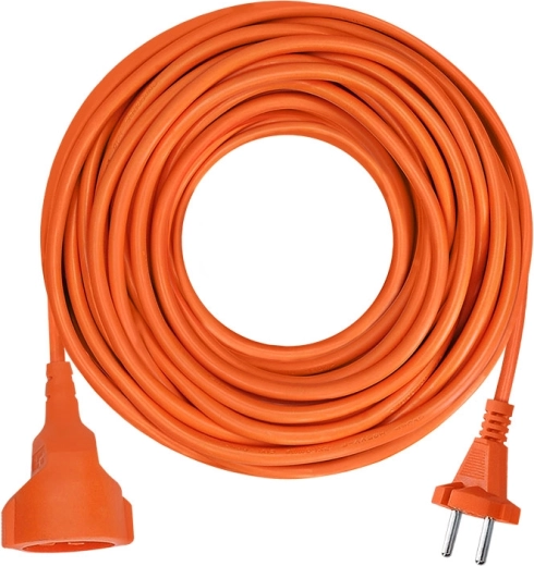Solight κινητό καλώδιο προέκτασης με μούφα 10 m, 2× 1,5 mm², πορτοκαλί