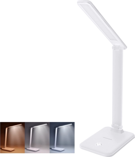 Solight επιτραπέζιο φωτιστικό LED 10 W με έλεγχο αφής και αλλαγή θερμοκρασίας φωτός, λευκό