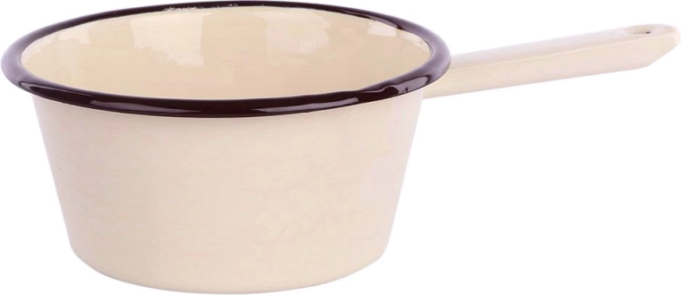 Εμαγιέ κατσαρολάκι Silesia 0,6 l κρεμ με στόμιο 14 cm