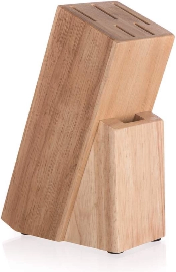 Ξύλινη βάση για 5 μαχαίρια και ψαλίδι BRILLANTE 22 × 17 × 9 cm