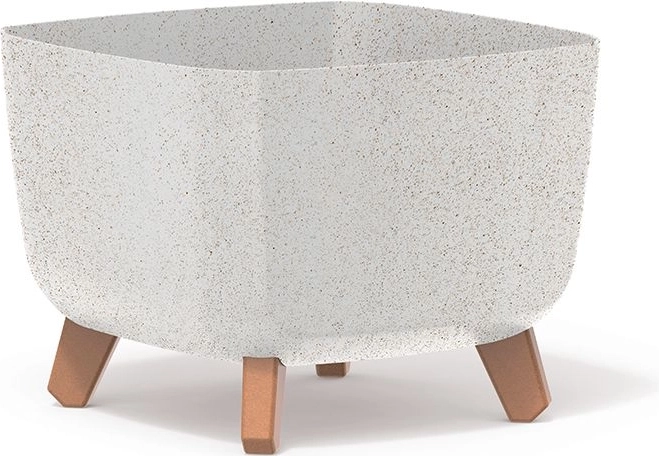 Γλάστρα Gracia Square Eco Wood 29 × 29 × 22 cm – λευκή