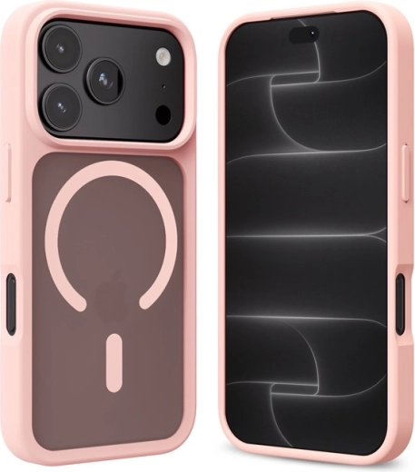 Crong Hybrid Matte Magnetic θήκη MagSafe για iPhone 18 Pro / iPhone 17 Pro, ροζ