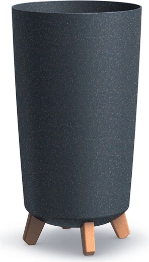 Γλάστρα με πόδια Gracia Tubus Slim Eco Wood 24 cm – ανθρακί