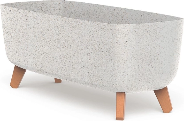 Γλάστρα Gracia Case Eco Wood 58 cm λευκή