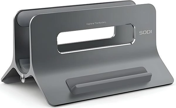 Βαρύτητας κάθετη βάση στήριξης για MacBook και φορητούς υπολογιστές Sodi, γκρι