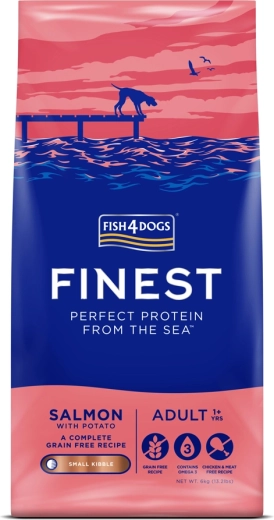 Fish4Dogs finest μικρές κροκέτες για ενήλικους σκύλους σολομός με πατάτες 6 kg
