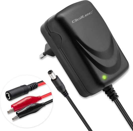 Έξυπνος φορτιστής συσσωρευτών AGM, GEL και STD 6V/12V με ένδειξη LED, 6 W, βύσμα 5.5×2.1 mm, καλώδιο 1.8 m