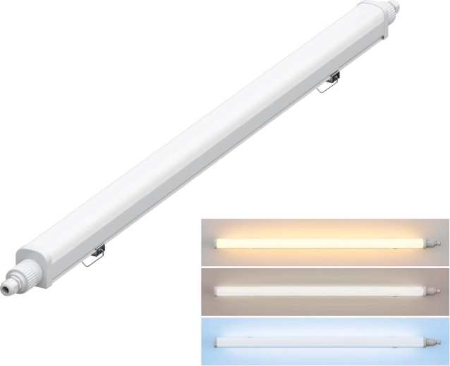 Solight στεγανό LED φωτιστικό IP65 με επιλογή θερμοκρασίας χρώματος 36 W, 127 cm