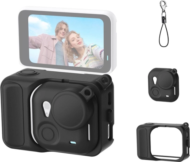 Σιλικονούχα προστατευτική θήκη Puluz για Insta360 GO Ultra, μαύρη