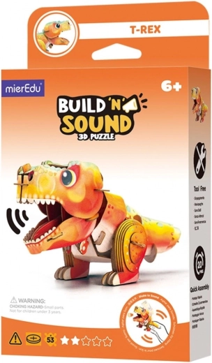 Παζλ 3D MierEdu Συναρμολόγησε και άκου – Tyrannosaurus Rex