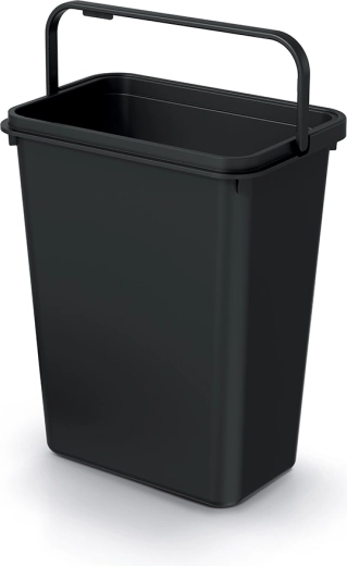 Κάδος απορριμμάτων Systema Basic 10 l από ανακυκλωμένο πλαστικό, μαύρος