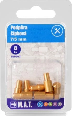 Πείρος στήριξης ραφιών 7/5 mm από ορείχαλκο (8 τεμ.)