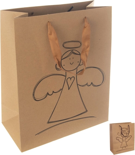 Χάρτινη τσάντα δώρου Άγγελος 26 × 12 × 32 cm mix