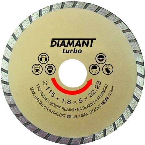 Διαμαντόδισκος 125 mm TURBO για μπετόν και πέτρα